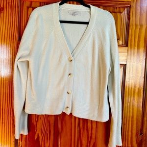 Loft, cream, color, cardigan, size large
